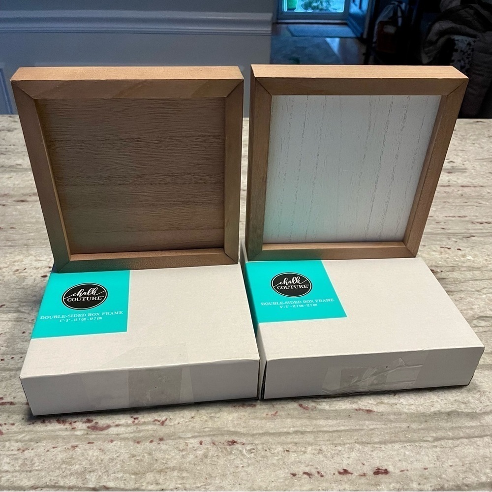 New- Chalk Couture Double-Sided Box Frame 5x5